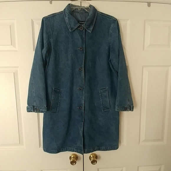 Denim&Co Jackets & Blazers - Denim and Company blue denim fully lined coat